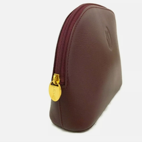 CARTIER LEATHER COSMETIC POUCH BAG /G3573 - Picture 4 of 10